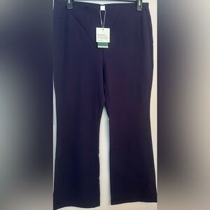 NWT Halara Flex High Waisted Back Side Pocket Slight Flare Work Pants XL purple